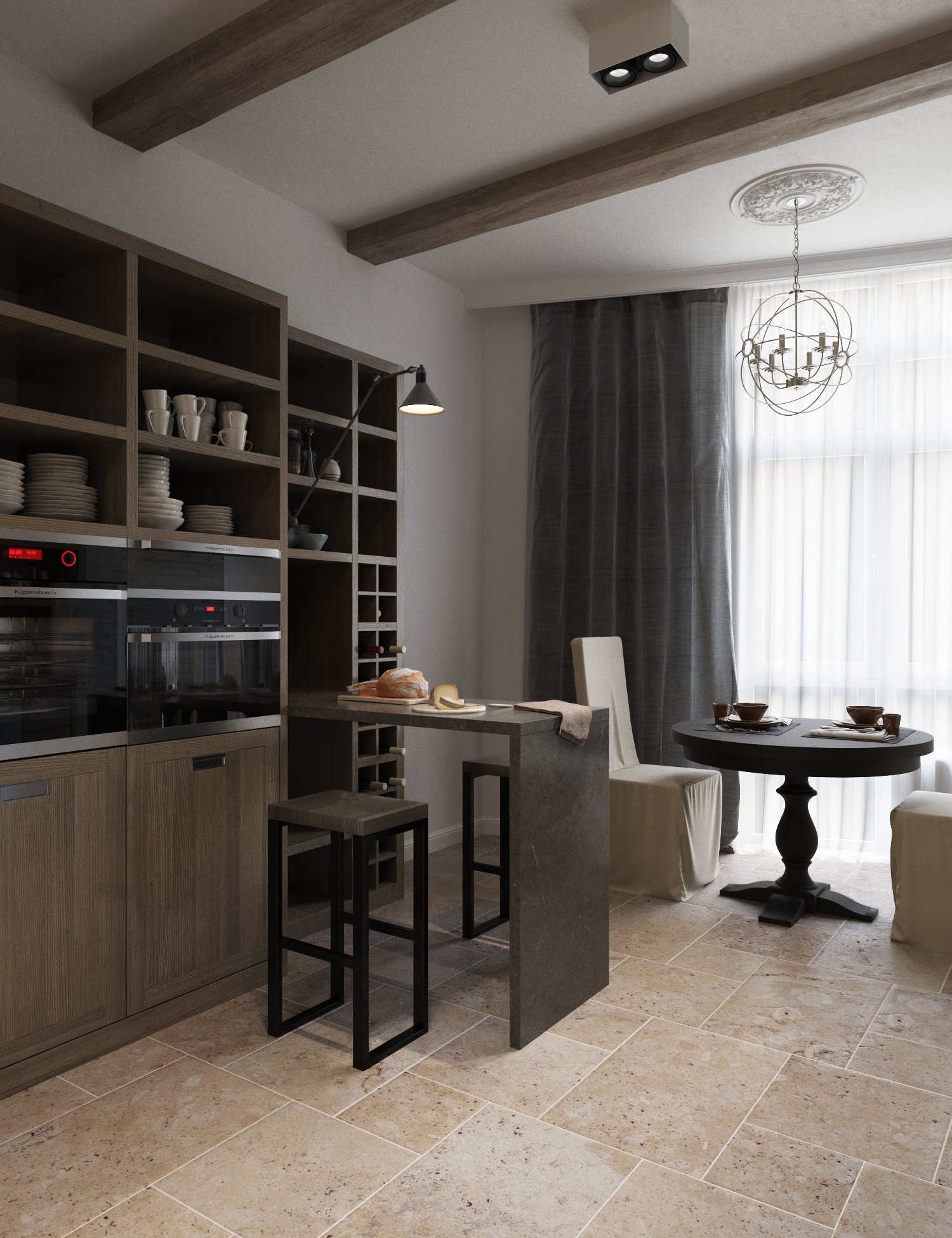 Кухня в проекте «Квартира 81 м² в ЖК Премьер Палас»