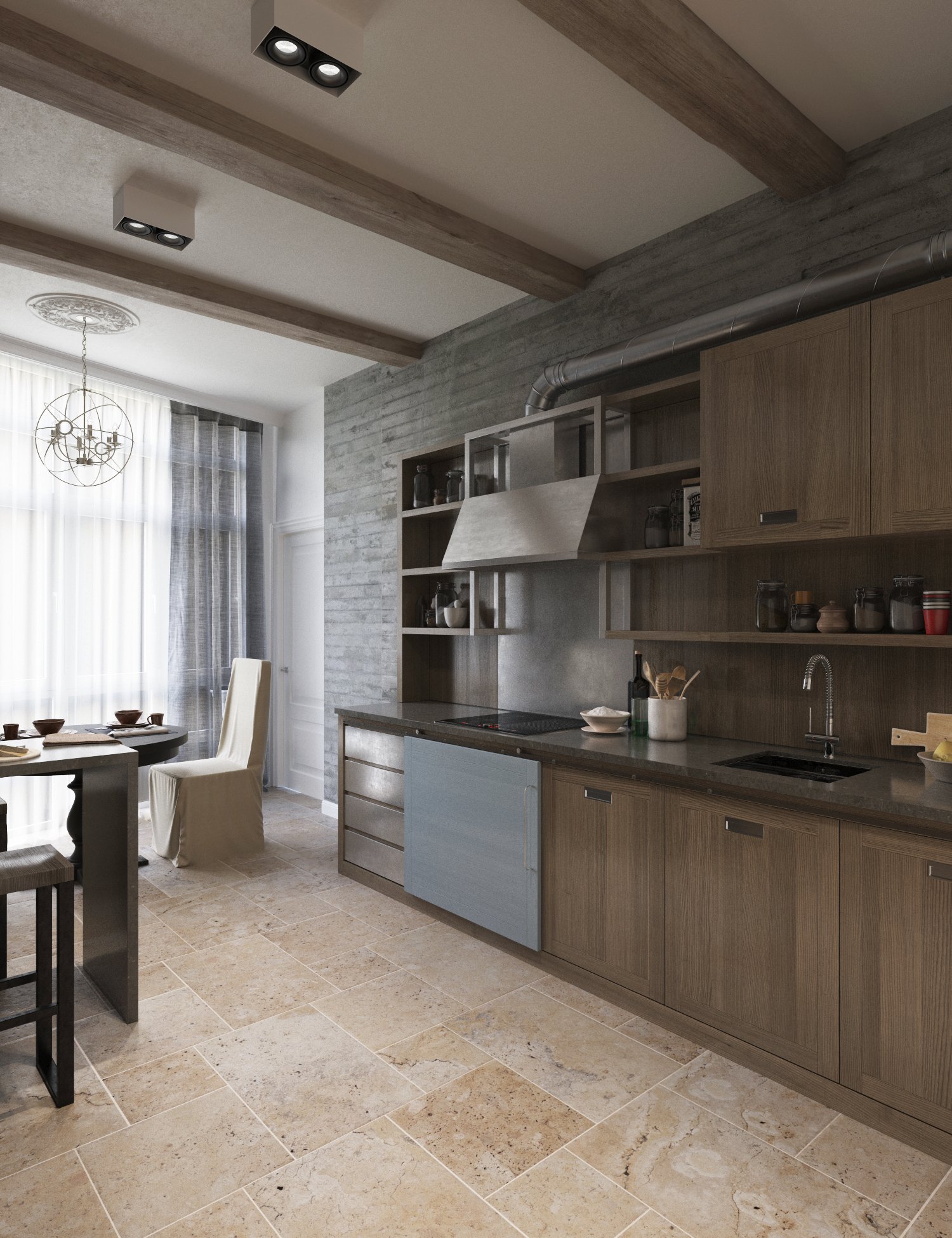 Кухня в проекте «Квартира 81 м² в ЖК Премьер Палас»