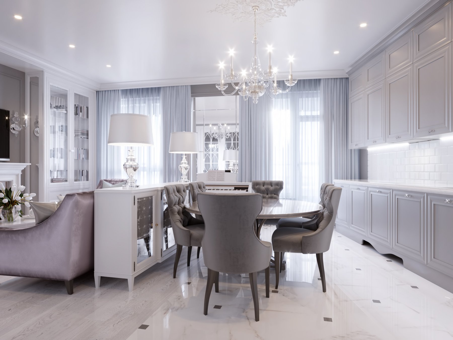 Кухня в проекте «Квартира 110м² ЖК Riverside»