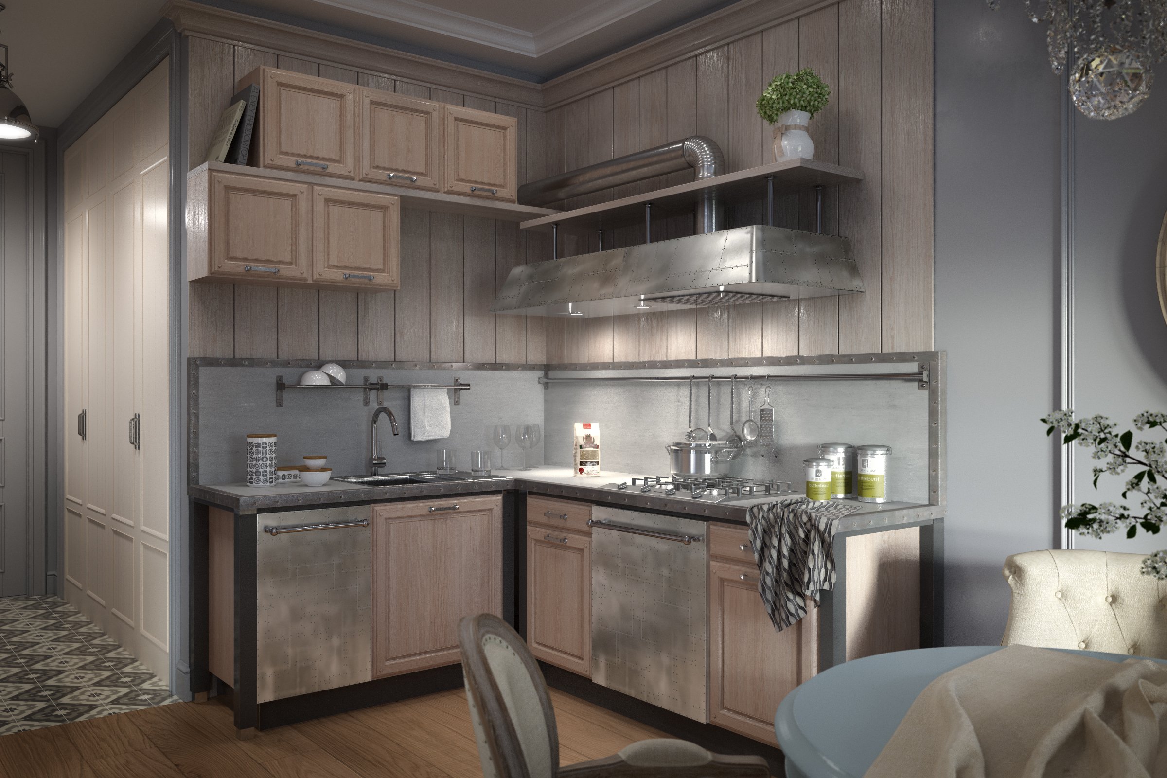 Кухня в проекте «Квартира 50 м² в ЖК Космос»